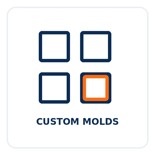 Custom hollow block mold for concrete block production